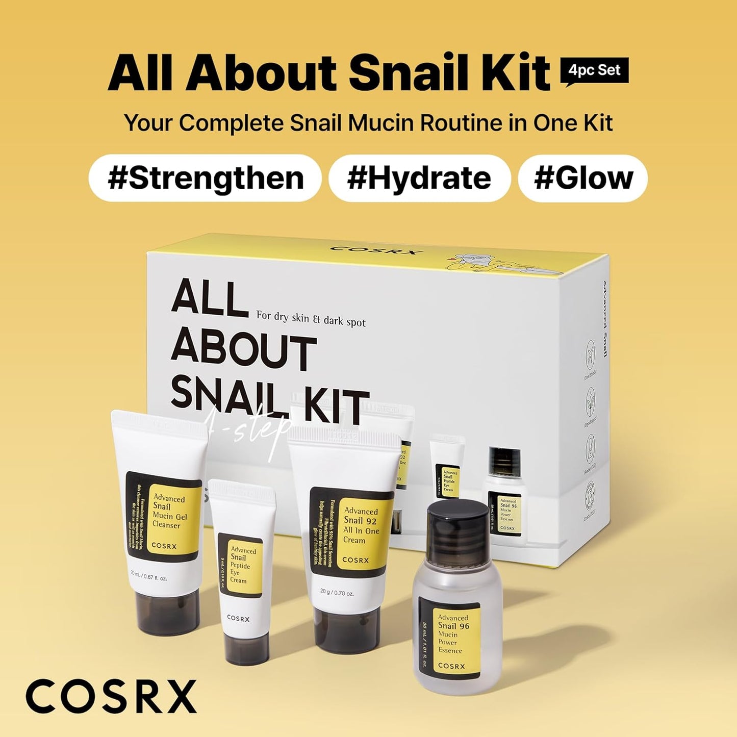 Kit COSRX All About Snail-Mucina de Caracol (Oferta Especial)